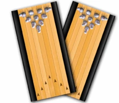 Bowling Lane Cornhole Wraps - Set Of 2