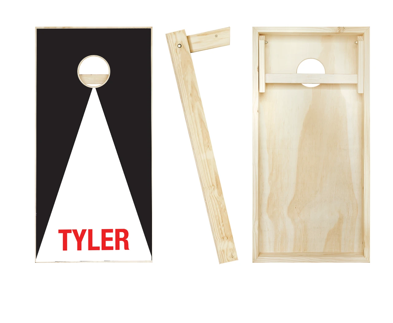 Personalized Pyramid Cornhole Set With Bags - Image 2