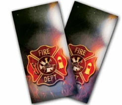 Fire Badge Cornhole Wraps - Set Of 2