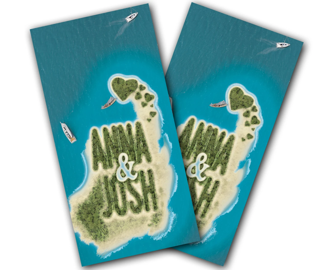 Paradise To Share Cornhole Wraps - Set Of 2