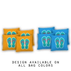 Flip Flops Cornhole Bags - Set Of 8