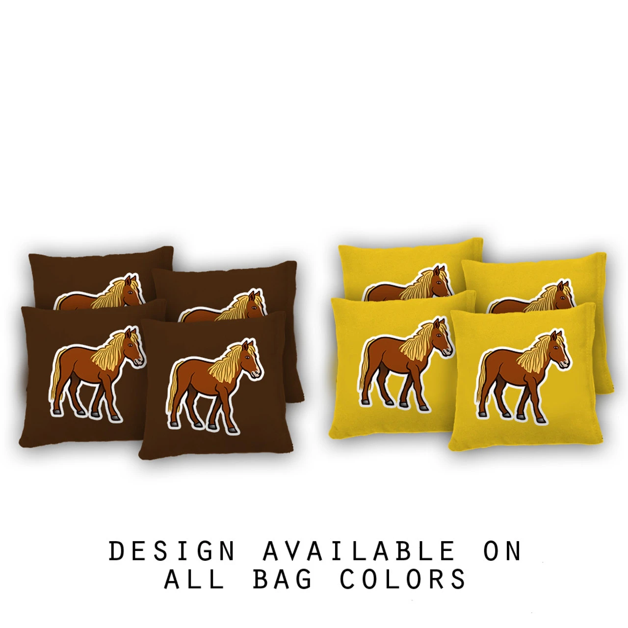 Pony Cornhole Bags - Set Of 8