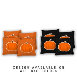Pumpkin Cornhole Bags - Set Of 8