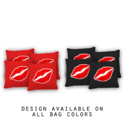 Lipstick Print Cornhole Bags - Set Of 8