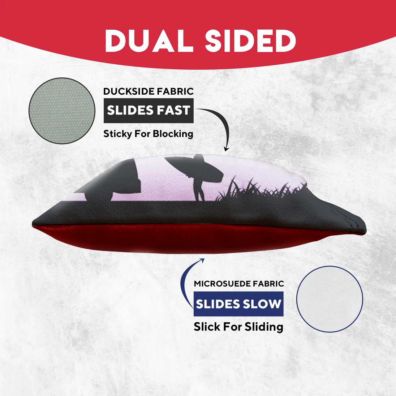 Green Blue Surfer Beach Tournament Cornhole Bags - Set Of 8 - Image 3