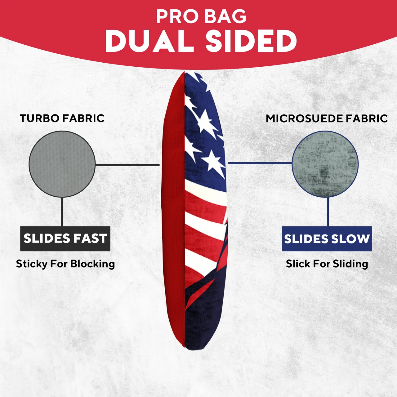 Red Blue Eagle Professional Cornhole Bags - Set Of 8 - Image 3