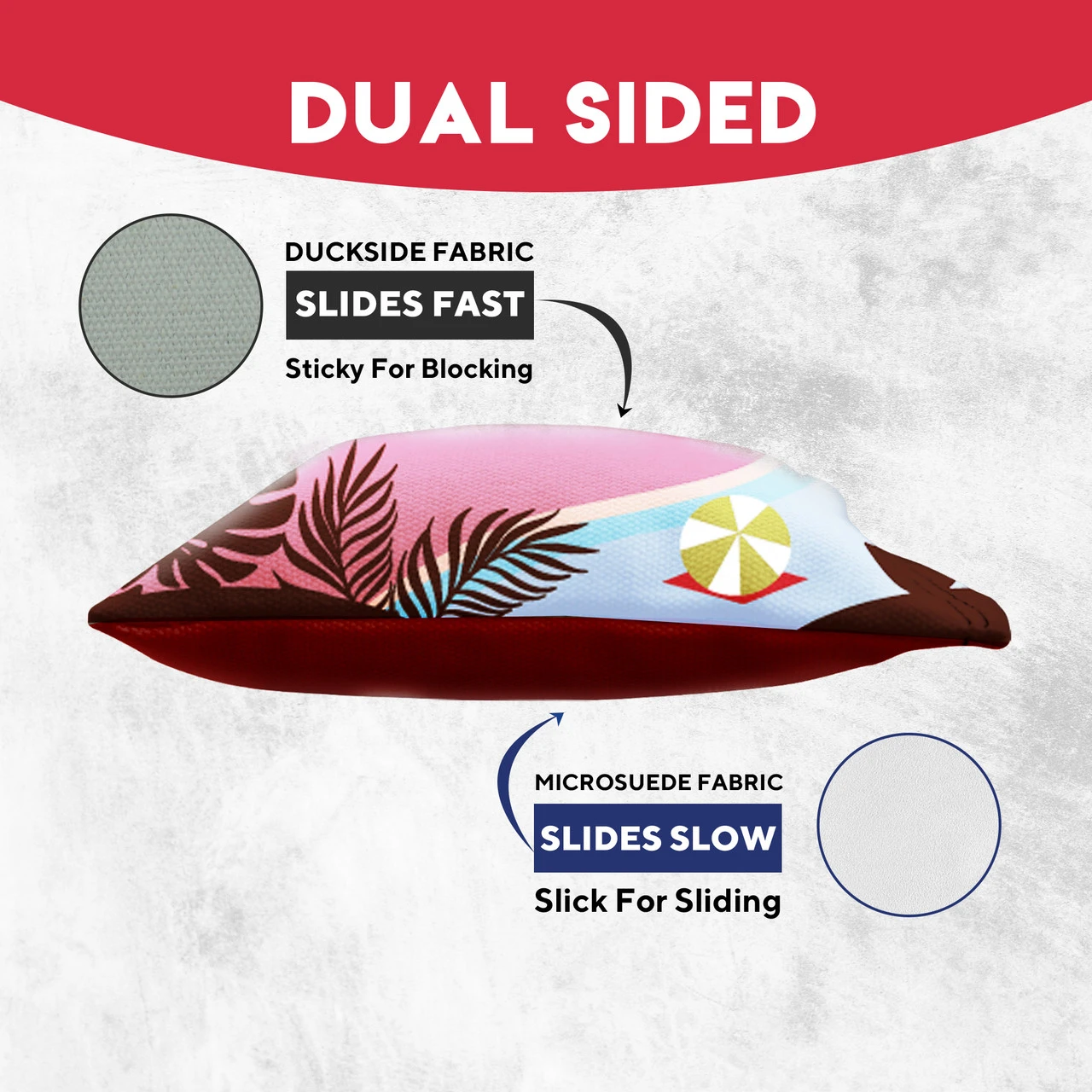 Green Purple Beach Tournament Cornhole Bags - Set Of 8 - Image 3