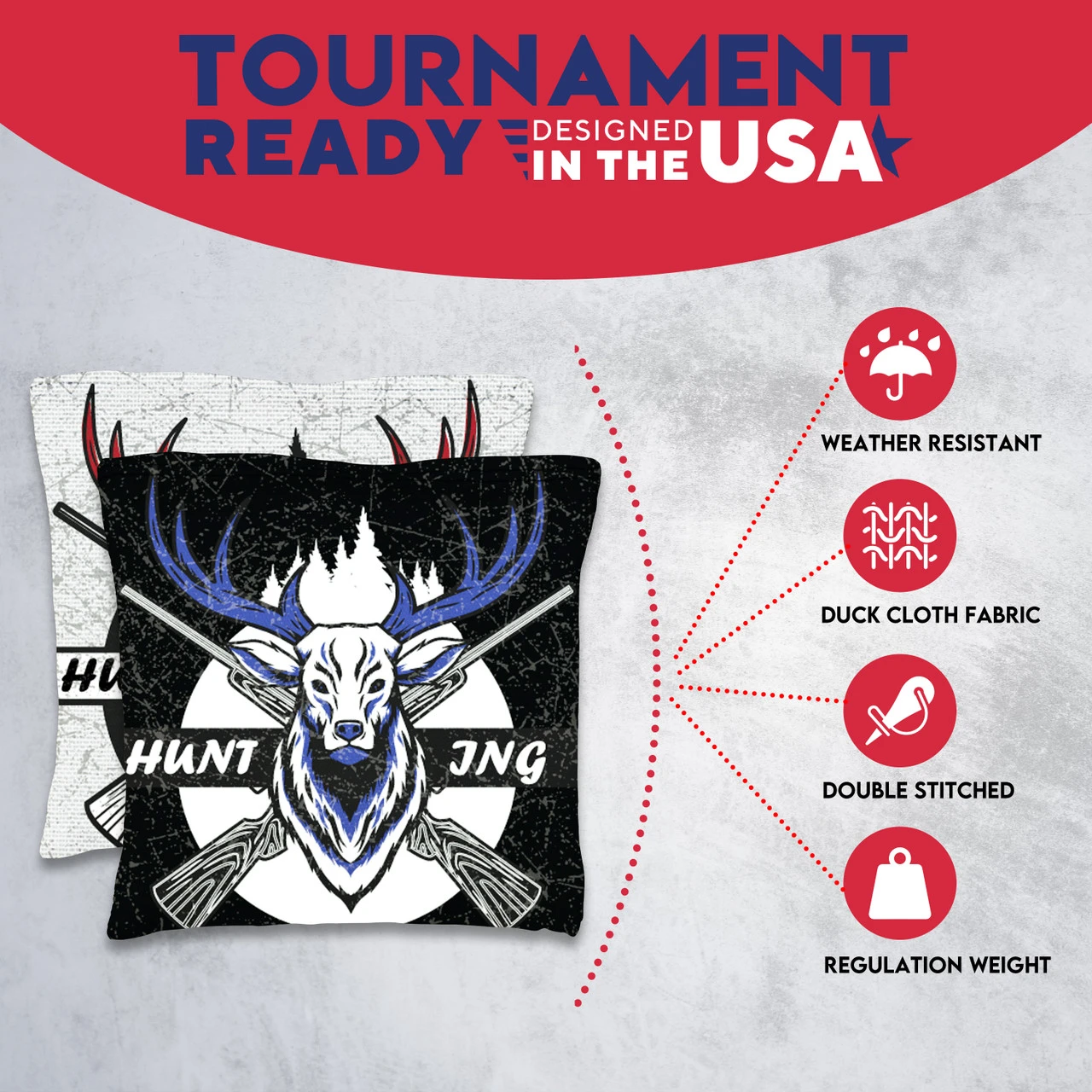 Hunting Jng Tournament Cornhole Bags - Set Of 8 - Image 5