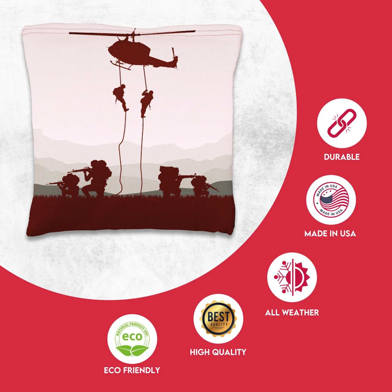 Helicopter Squad Tournament Cornhole Bags - Set Of 8 - Image 2