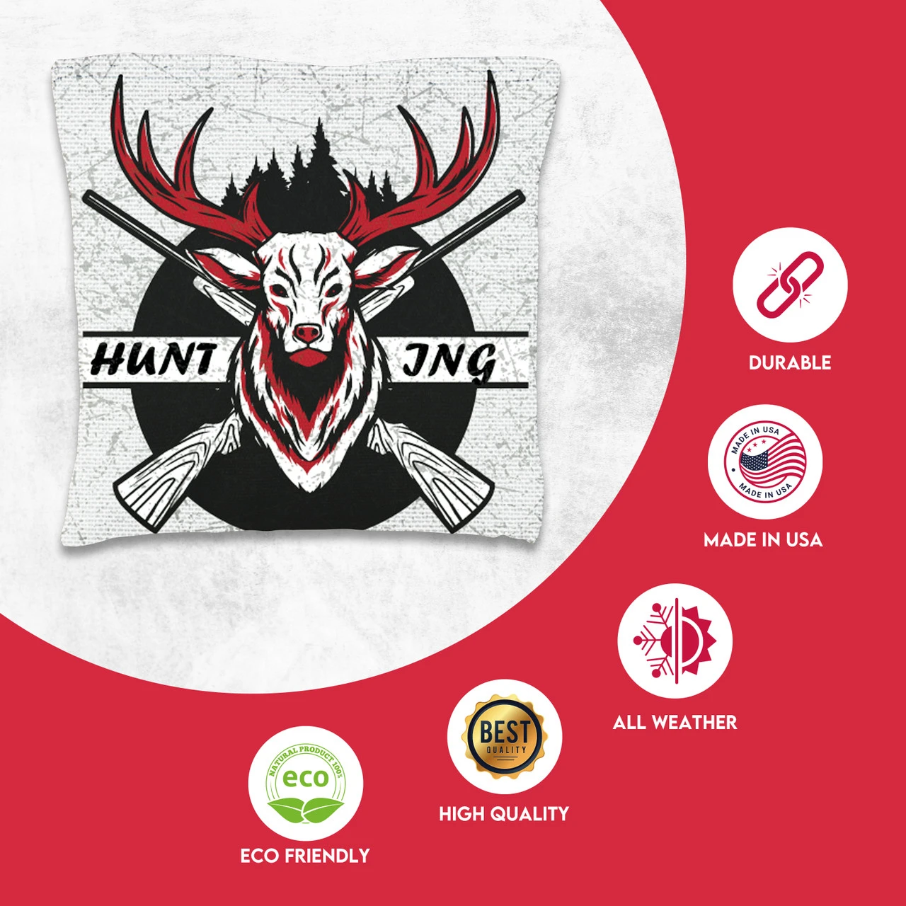 Hunting Jng Tournament Cornhole Bags - Set Of 8 - Image 2