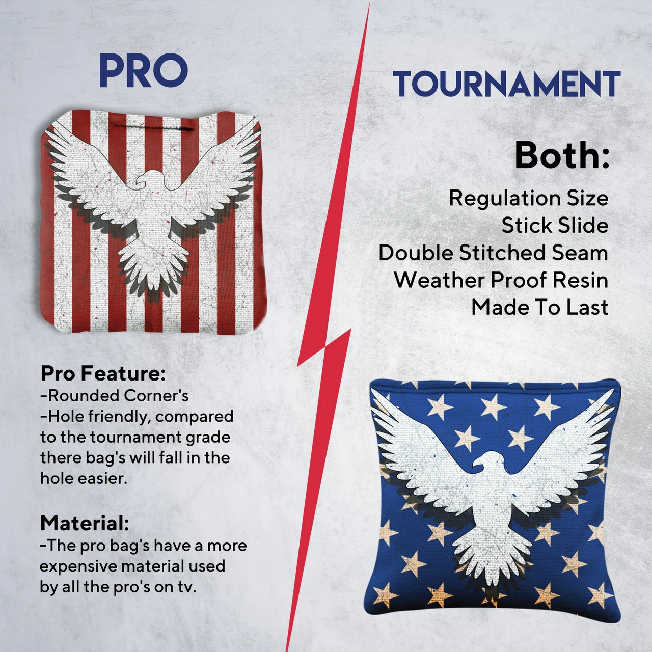 Bird Flag White Professional Cornhole Bags - Set Of 8 - Image 6
