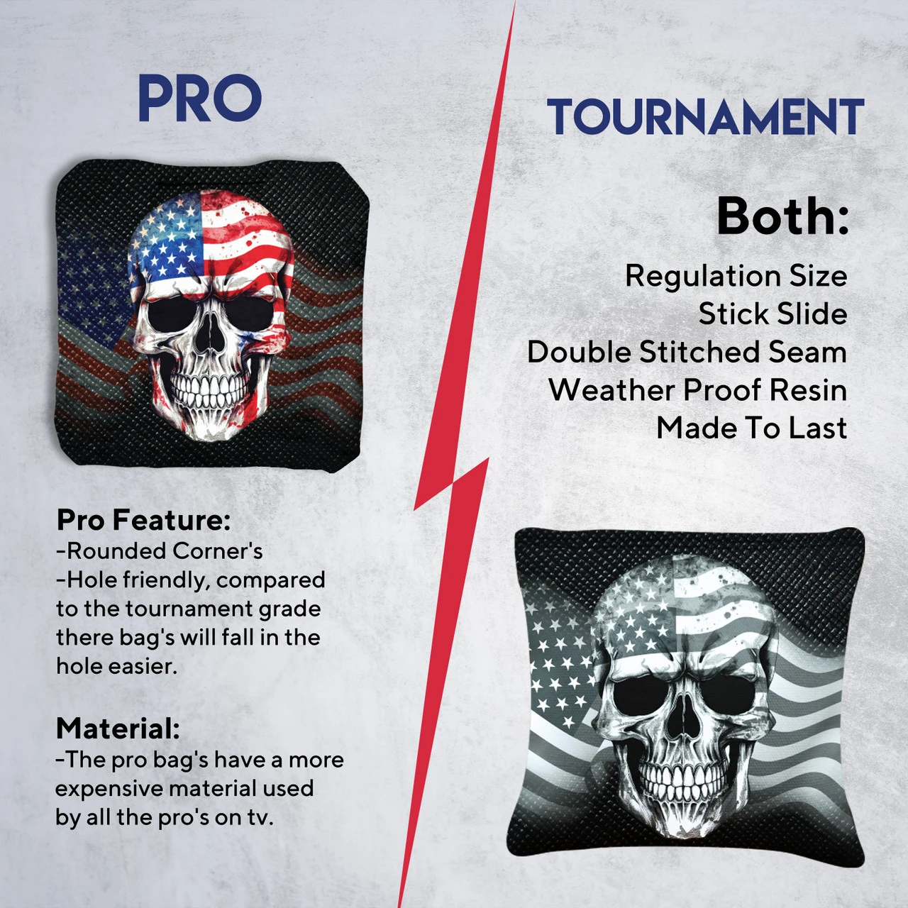 Flag Skull Tournament Cornhole Bags - Set Of 8 - Image 6