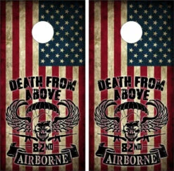 82nd Airborne Death From Above Cornhole Wraps - Set Of 2