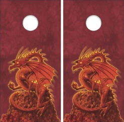 Abolisher Red Dragon Cornhole Wraps - Set Of 2