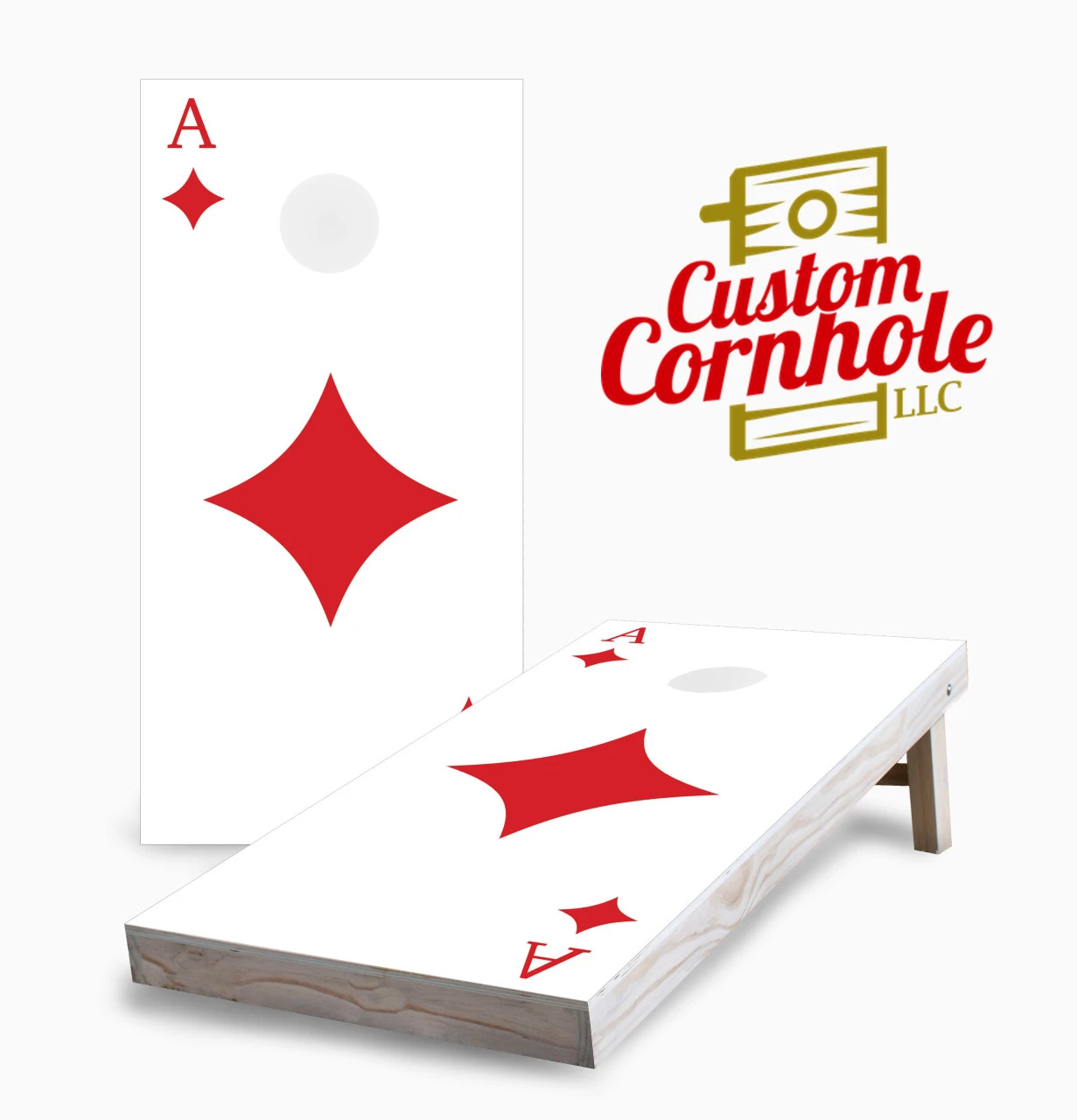 Ace Of Diamonds Cornhole Set With Bags