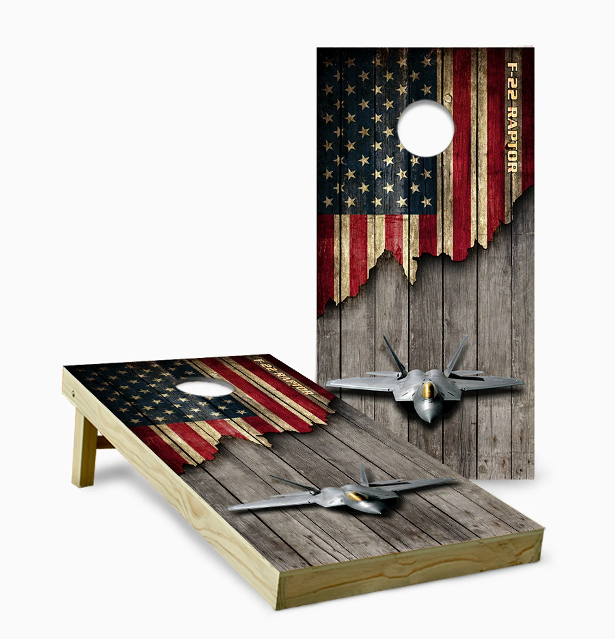 Lockheed Martin F-22 Raptor Cornhole Set With Bags
