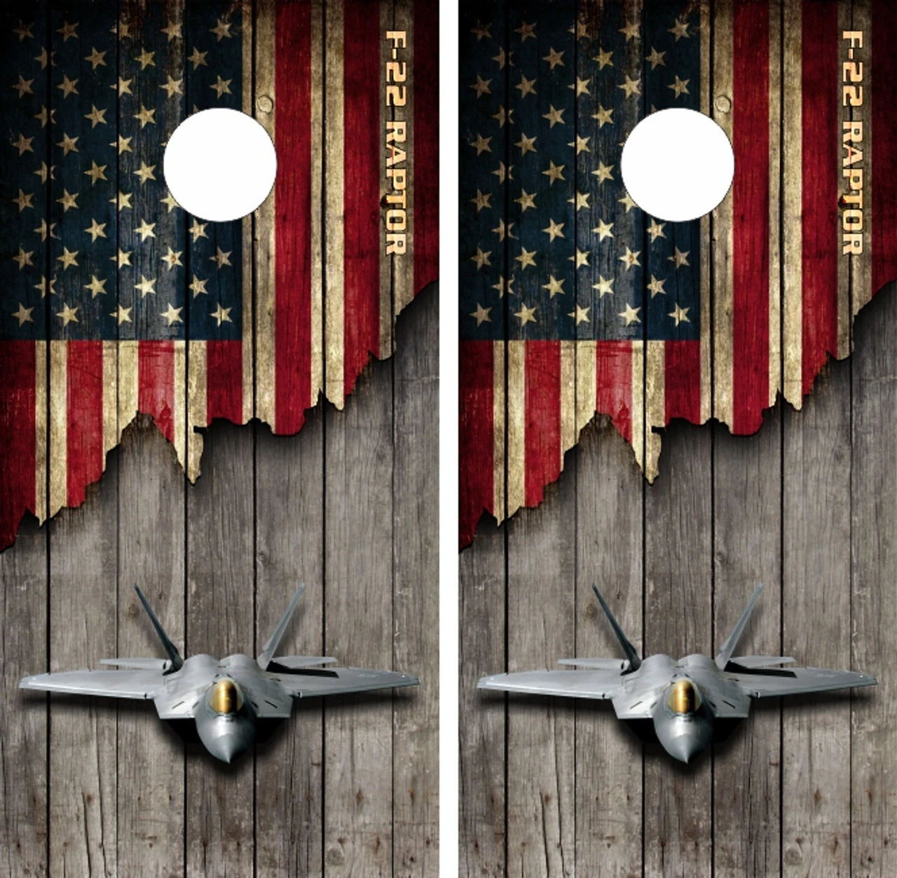 Lockheed Martin F-22 Raptor Cornhole Set With Bags - Image 2