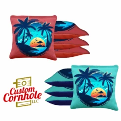 Beach Circle Tournament Cornhole Bags - Set Of 8