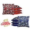 Blue Red Tech Fusion Tournament Cornhole Bags - Set Of 8