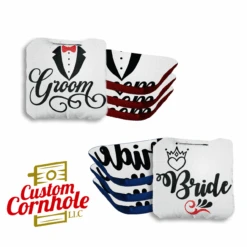 Bride Groom Professional Cornhole Bags - Set Of 8