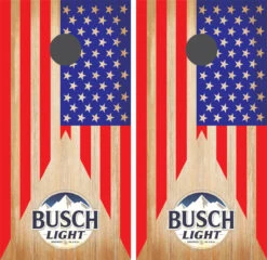 Busch Light Version 4 Cornhole Wraps - Set Of 2