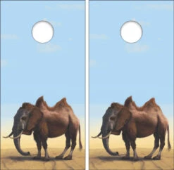 Camelephant Cornhole Wraps - Set Of 2