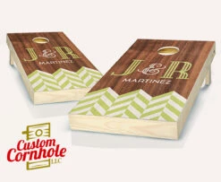 Chevron Wedding Cornhole Set With Bags