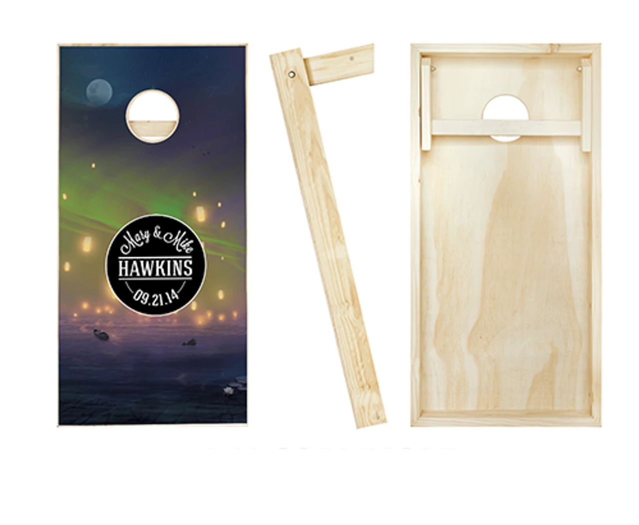 Chinese Lantern Wedding Cornhole Set With Bags - Image 2