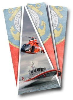 Coast Guard Cornhole Wraps - Set Of 2