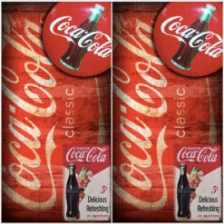 Coca-Cola Version 2 Cornhole Wraps - Set Of 2