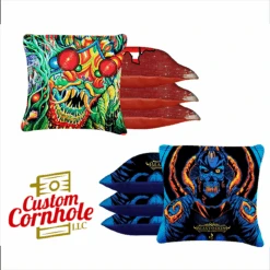 Colorful Skull Tournament Cornhole Bags - Set Of 8