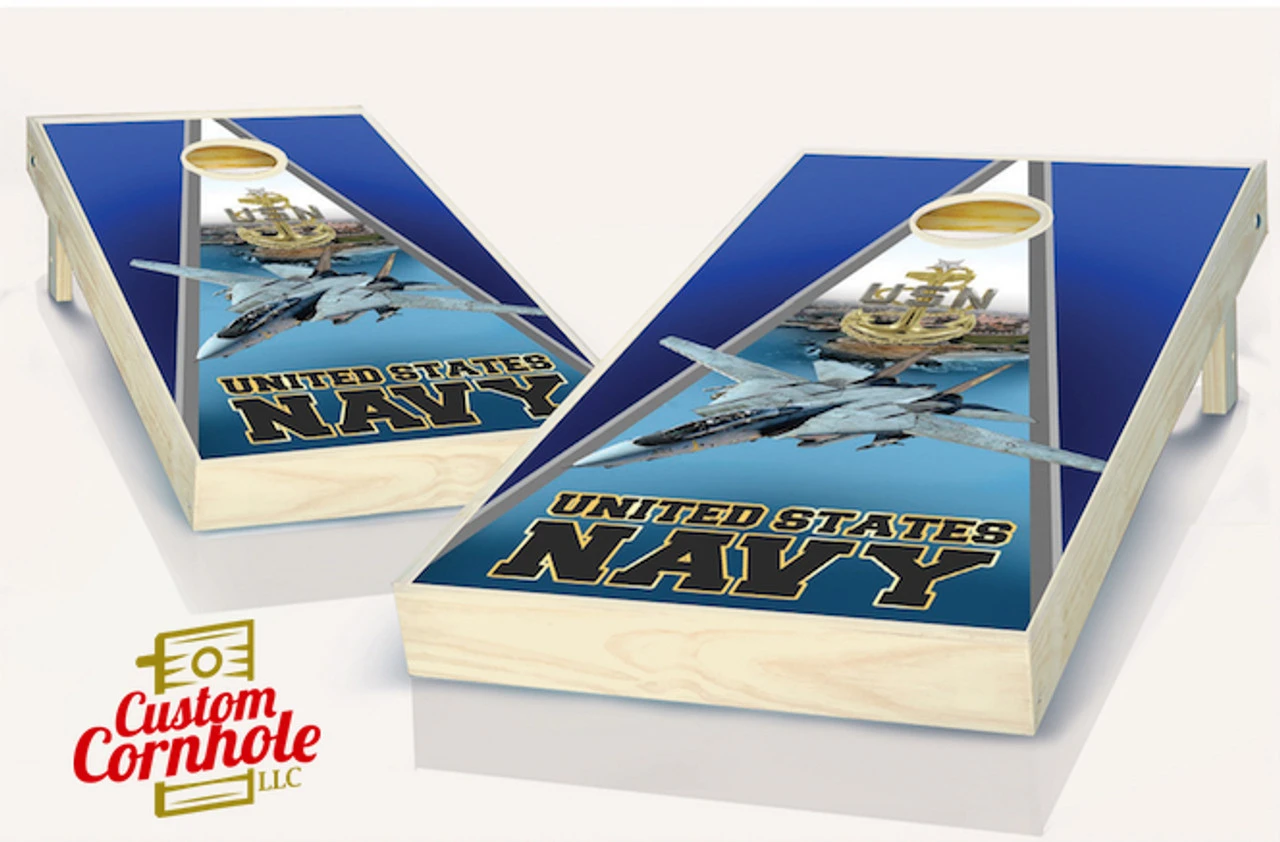 US Navy F14 Cornhole Set With Bags