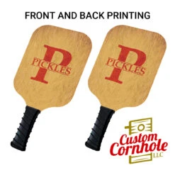 Custom Red Monogram Pickleball Paddle Set