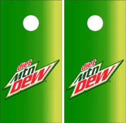 Diet Mountain Dew Version 2 Cornhole Wraps - Set Of 2