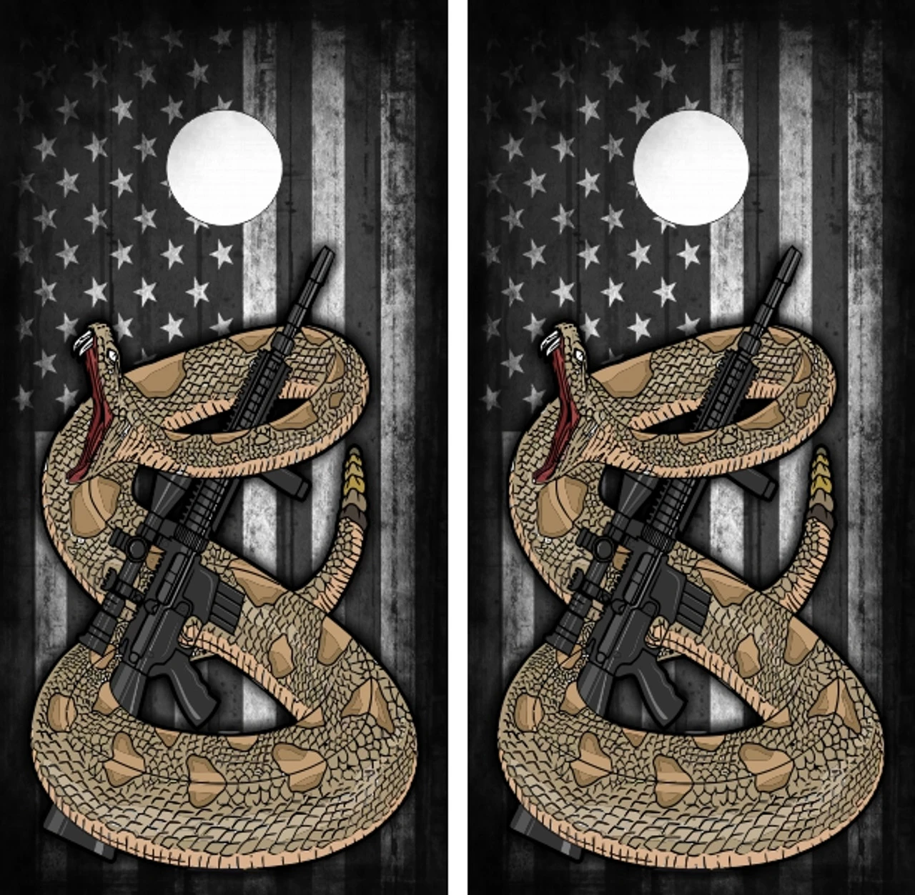 Don't Tread On Me Version 5 Cornhole Set With Bags - Image 2