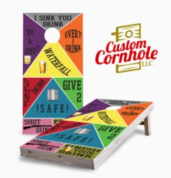 Drinking Game Cornhole Set With Bags