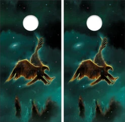 Eagle Galaxy Cornhole Wraps - Set Of 2