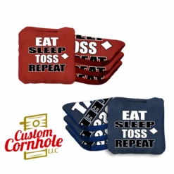 Eat Sleep Toss Repeat Professional Cornhole Bags - Set Of 8
