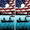 Fishing On Boat Cornhole Wraps - Set Of 2