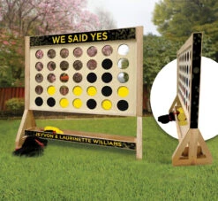 We Said Yes Personalized Wedding Giant Connect Four Game