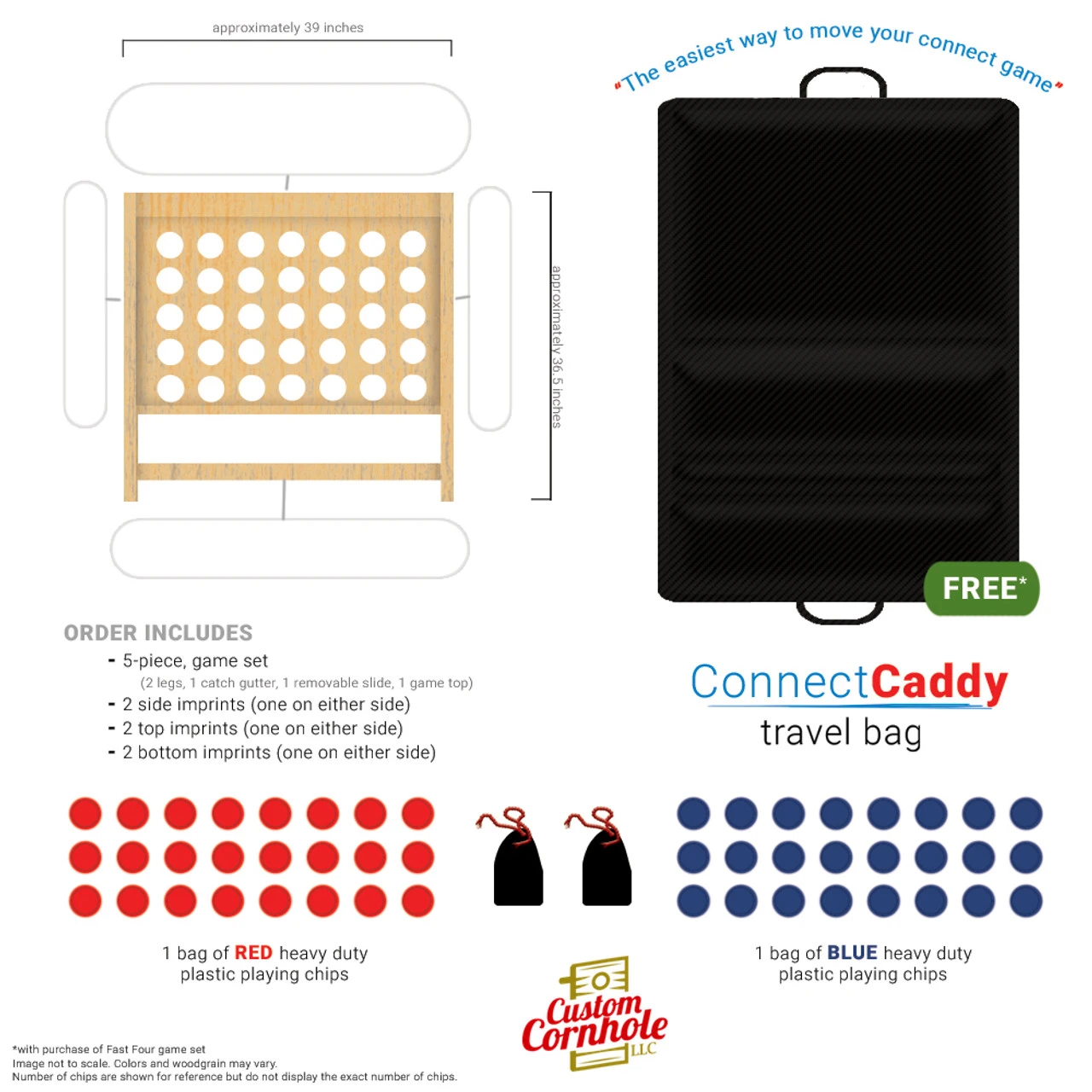 Personalized Bourbon Barrel Giant Connect Four Game - Image 2