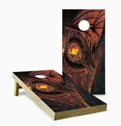 Hell Fire Dragon Cornhole Set With Bags