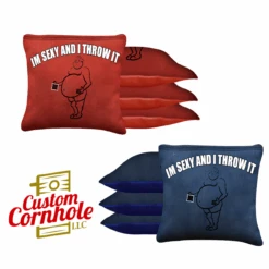 IM SEXY AND I THROW IT Tournament Cornhole Bags - Set Of 8