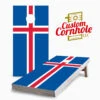Icelandic Flag Cornhole Set With Bags