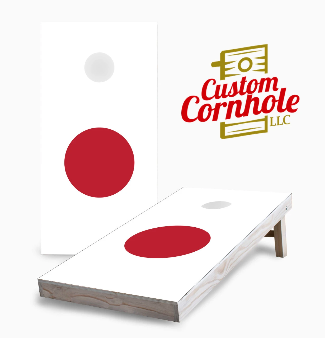Japanese Flag Cornhole Set With Bags