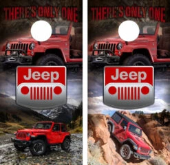 Jeep Version 3 Cornhole Wraps - Set Of 2