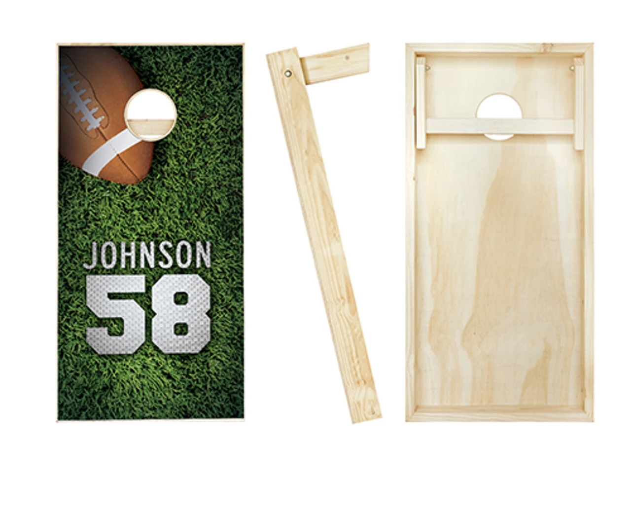 Jersey Field Football Cornhole Set With Bags - Image 2