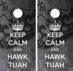 Hawk Tuah Version 3 Cornhole Wraps - Set Of 2