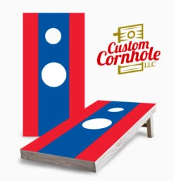 Laotian Flag Cornhole Set With Bags