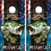 One More Cast Cornhole Wraps - Set Of 2